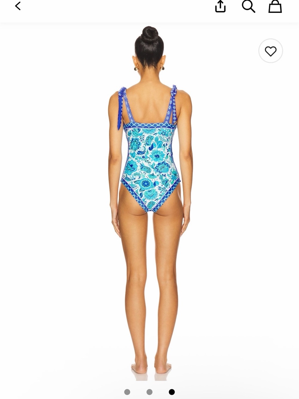 Beach Riot Blue Paisley Tie-Shoulder One-Piece Swimsuit